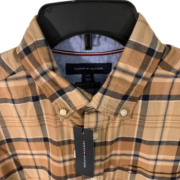 Tommy Hilfiger Classic Fit Mens Plaid Button-Up Shirt S/P - Picture 2 of 9